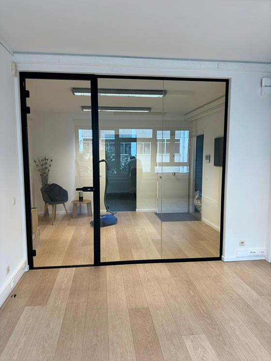 glass partitions with door Europlafond